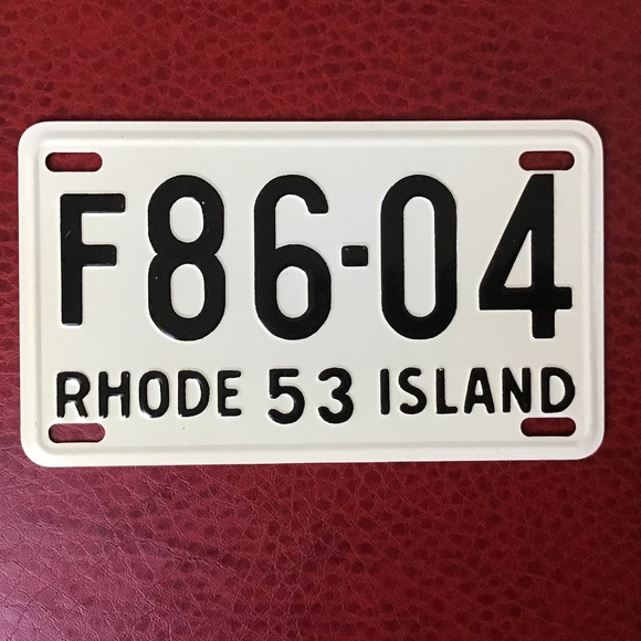 Vintage 1953 License Plate Rhode Island State Bicycle Mini Metal - Picture 8 of 8